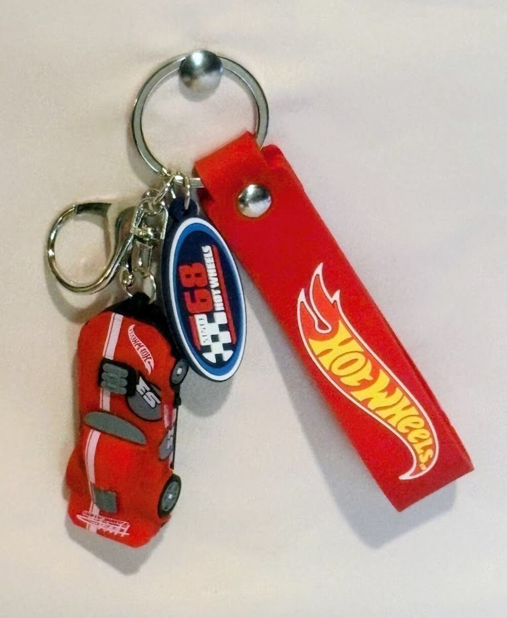 Hot Wheels Race Car Keychain - Red